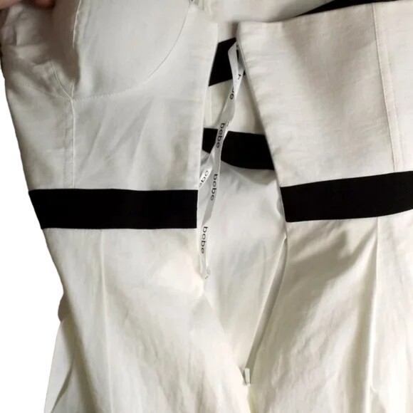 new BEBE Fitted Skater Dress, 4, Lilia Corset Style, Wide Cross Straps, Pocket - Picture 8 of 14